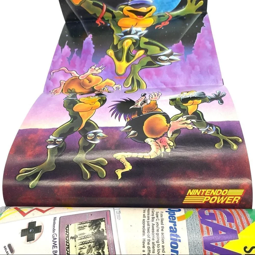 Nintendo Power Magazine #22 Metal Storm With Battletoads Poster March 1991